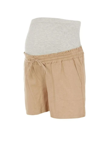 Pantaloni scurti Mamalicious Plus Size, maro