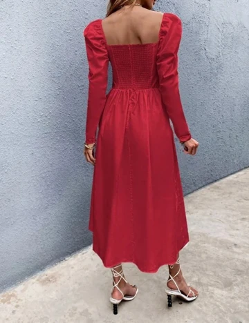 Rochie medie SHEIN, rosu, S