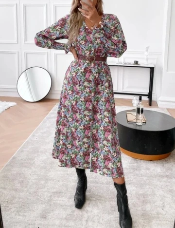 Rochie Medie SHEIN, floral, S Floral print