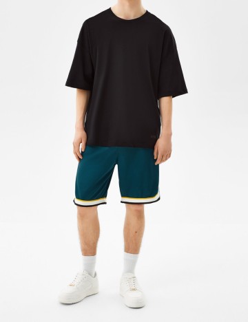 Pantaloni scurti Bershka, verde, S
