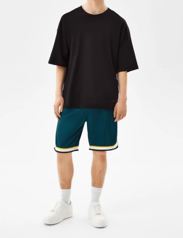 Pantaloni scurti Bershka, verde, S