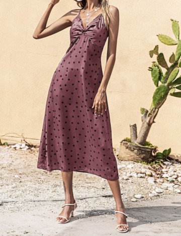 Rochie medie SHEIN, pruna, XS