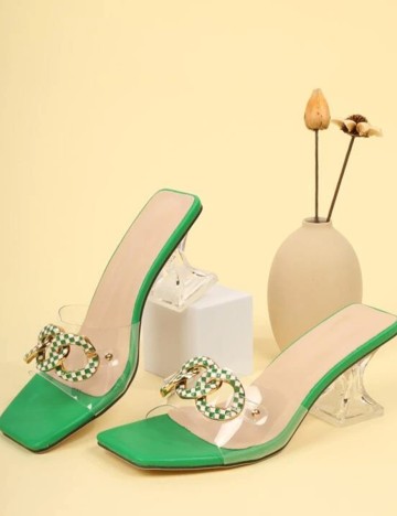 Sandale SHEIN, verde, 39