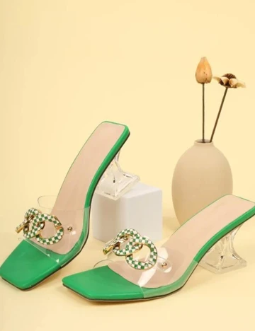 Sandale SHEIN, verde, 39