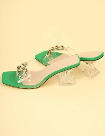 Sandale SHEIN, verde, 39
