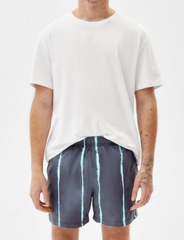 Pantaloni Scurti Bershka, gri inchis, L
