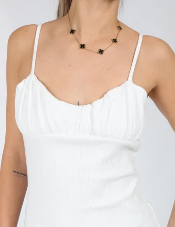 Rochie scurta Bershka, alb, XS