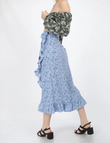 Fusta Vero Moda, albastru, M