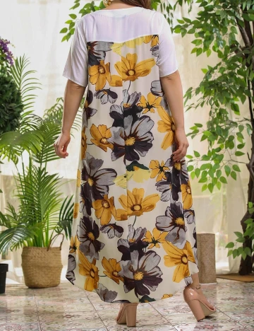 Rochie lunga SHEIN CURVE, floral, 0 XL