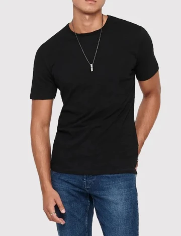 Tricou Only, negru, L Negru