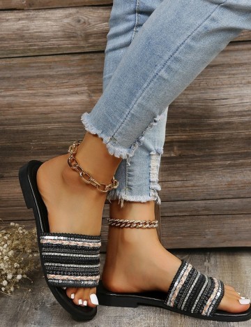 Slapi SHEIN, negru, 40