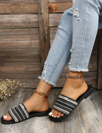 Slapi SHEIN, negru, 40