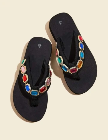 Slapi Shein Kids, negru, 28