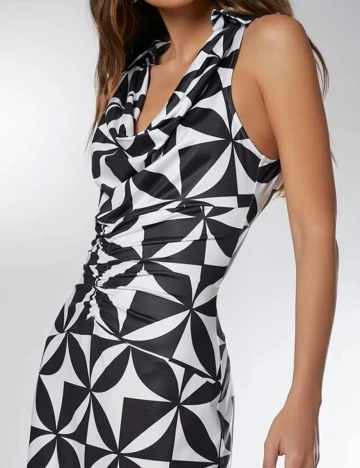 Rochie lunga SHEIN, alb/negru, XS Alb