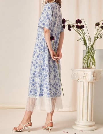 Rochie medie SHEIN, albastru, XL