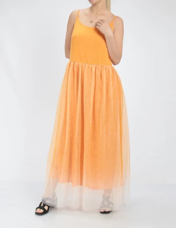 Rochie Lunga SHEIN, portocaliu, L