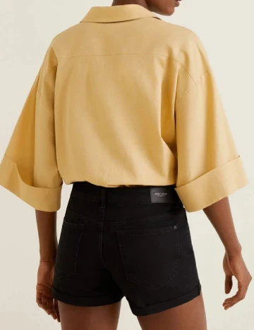 Pantaloni scurti Mango, negru Negru