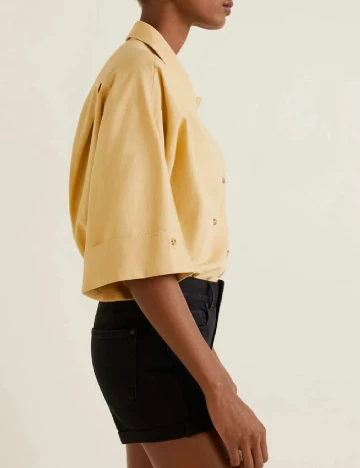 Pantaloni scurti Mango, negru Negru