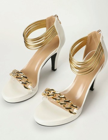 Sandale SHEIN, alb, 41