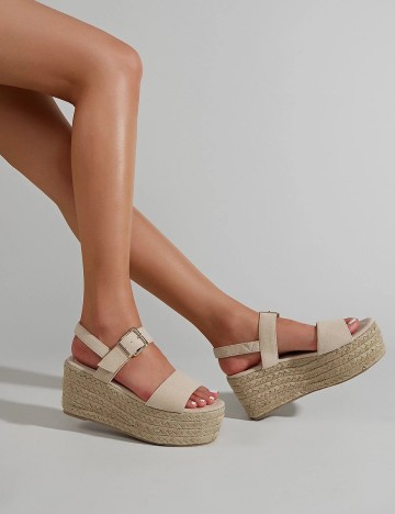 Sandale SHEIN, crem, 38