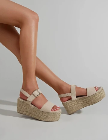 Sandale SHEIN, crem, 38