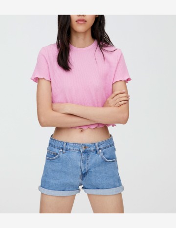 Pantaloni Pull&Bear, albastru deschis, 38