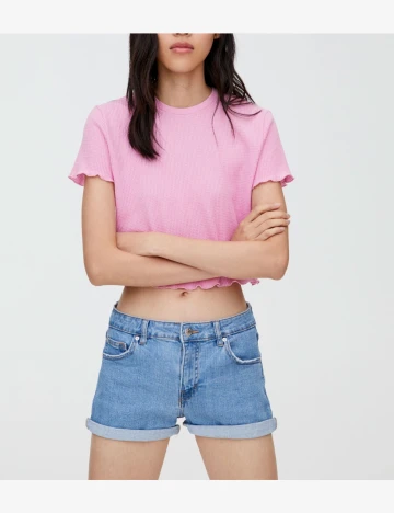 Pantaloni Pull&Bear, albastru deschis, 38