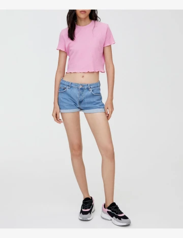Pantaloni Pull&Bear, albastru deschis, 38