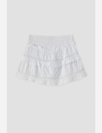 Fusta Pull&Bear, alb, L