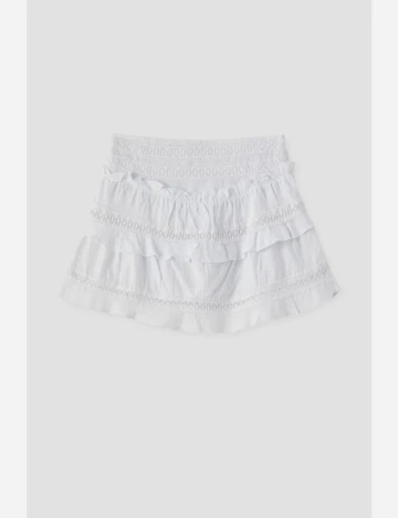 Fusta Pull&Bear, alb, L