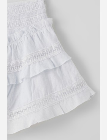 Fusta Pull&Bear, alb, L