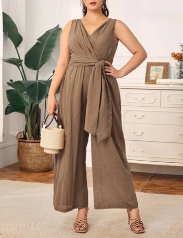 Salopeta SHEIN CURVE, maro, 0 XL Maro