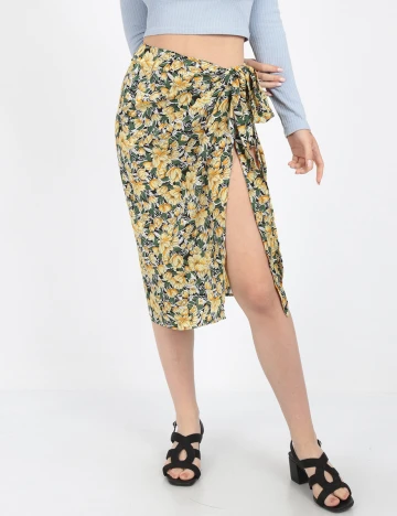 Fusta SHEIN, floral, XS