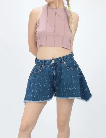 Pantaloni Scurti Only, bleumarin, M