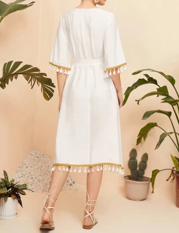 Rochie Medie SHEIN, alb, XL