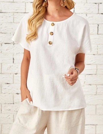 Bluza Emery Rose, alb, M