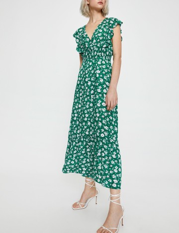 Rochie Pull&Bear, verde, L