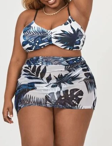 Costum de baie SHEIN CURVE, alb, 4XL