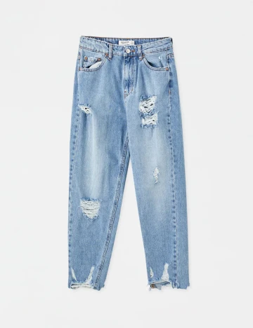 Blugi Pull&Bear, albastru denim, 34