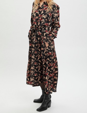 Rochie Lunga Kaffe, negru, 40