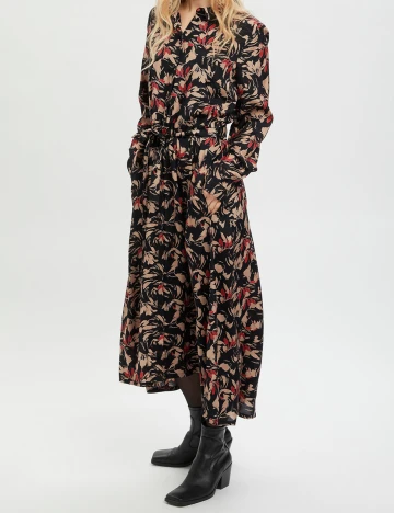 Rochie Lunga Kaffe, negru, 40