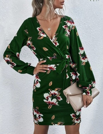 Rochie scurta SHEIN, verde, XS