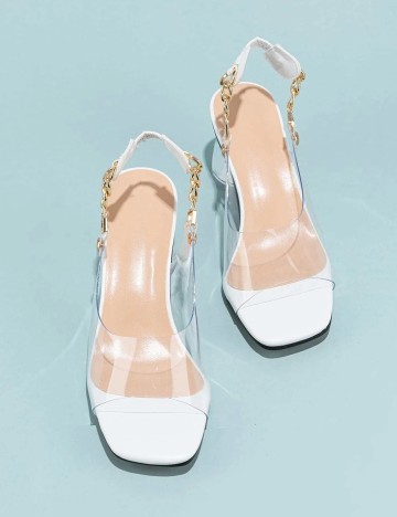 Sandale SHEIN, alb, 39