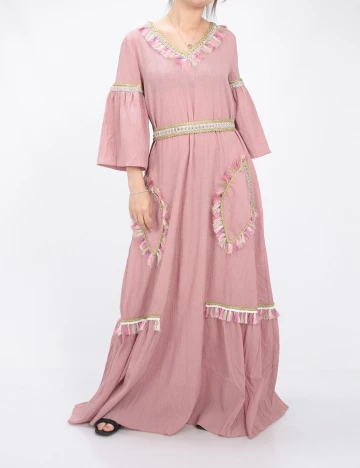 Rochie Lunga SHEIN, roz, M Roz