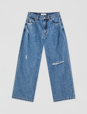 Blugi Pull&Bear, albastru, 34