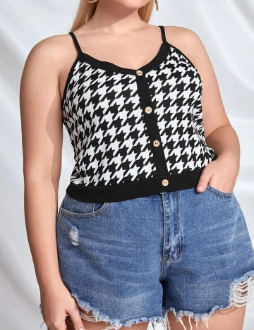 Top SHEIN CURVE, negru, 4XL Negru