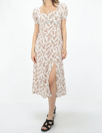 Rochie medie SHEIN, ecru, XS