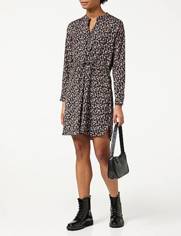 Rochie scurta Only, negru floral