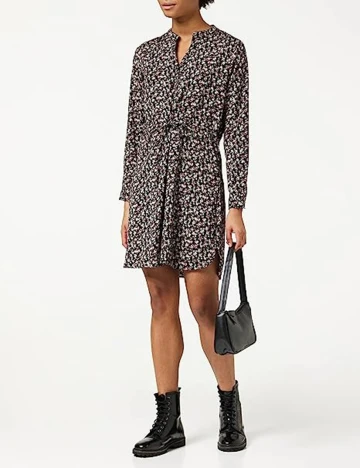 Rochie scurta Only, negru floral