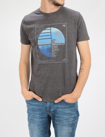 Tricou Milano Bulls, gri inchis, S